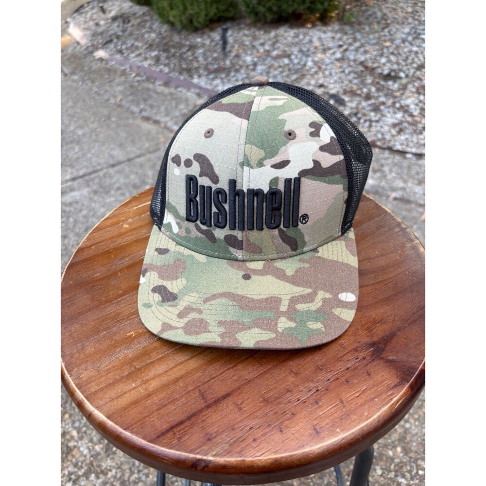Bushnell Cap America Original Camo Black Mesh Snapback Trucker Disc Golf Hat